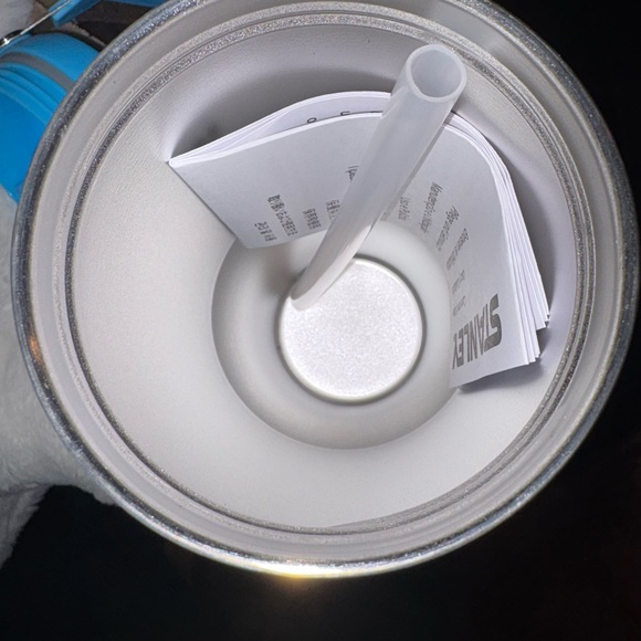 30 oz Custom Engraved Stanley Light Blue Tumbler with Iconic Pattern - Picture 5 of 6